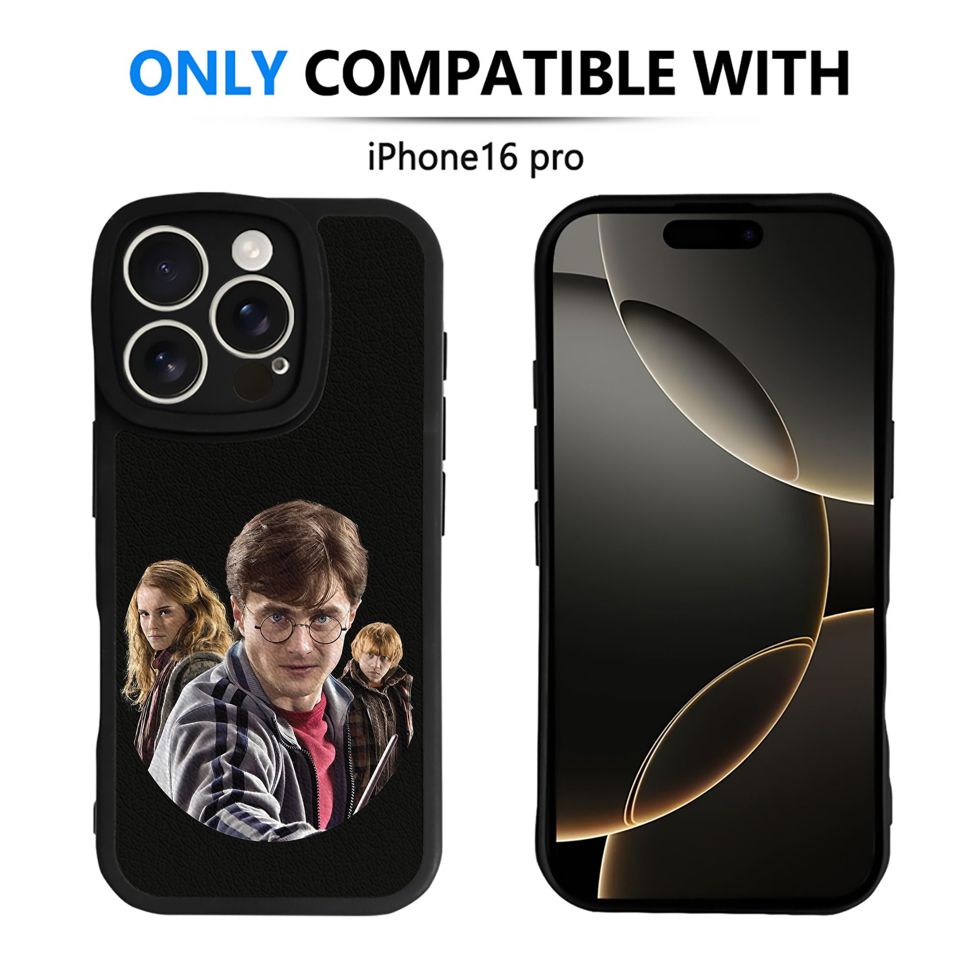 （画像用） Harry Potter ハリー・ポッターシリーズ 【iPhone 16シリーズ対応】シリコンスマホケース（レザー調） 材質：シリコン